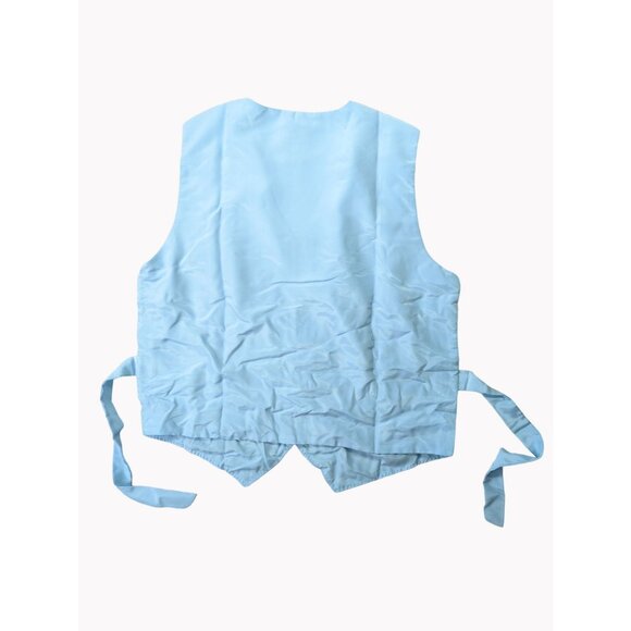 Vintage Mary McFadden Womens Medium Light Blue Silk Beaded Vest New - Picture 6 of 10